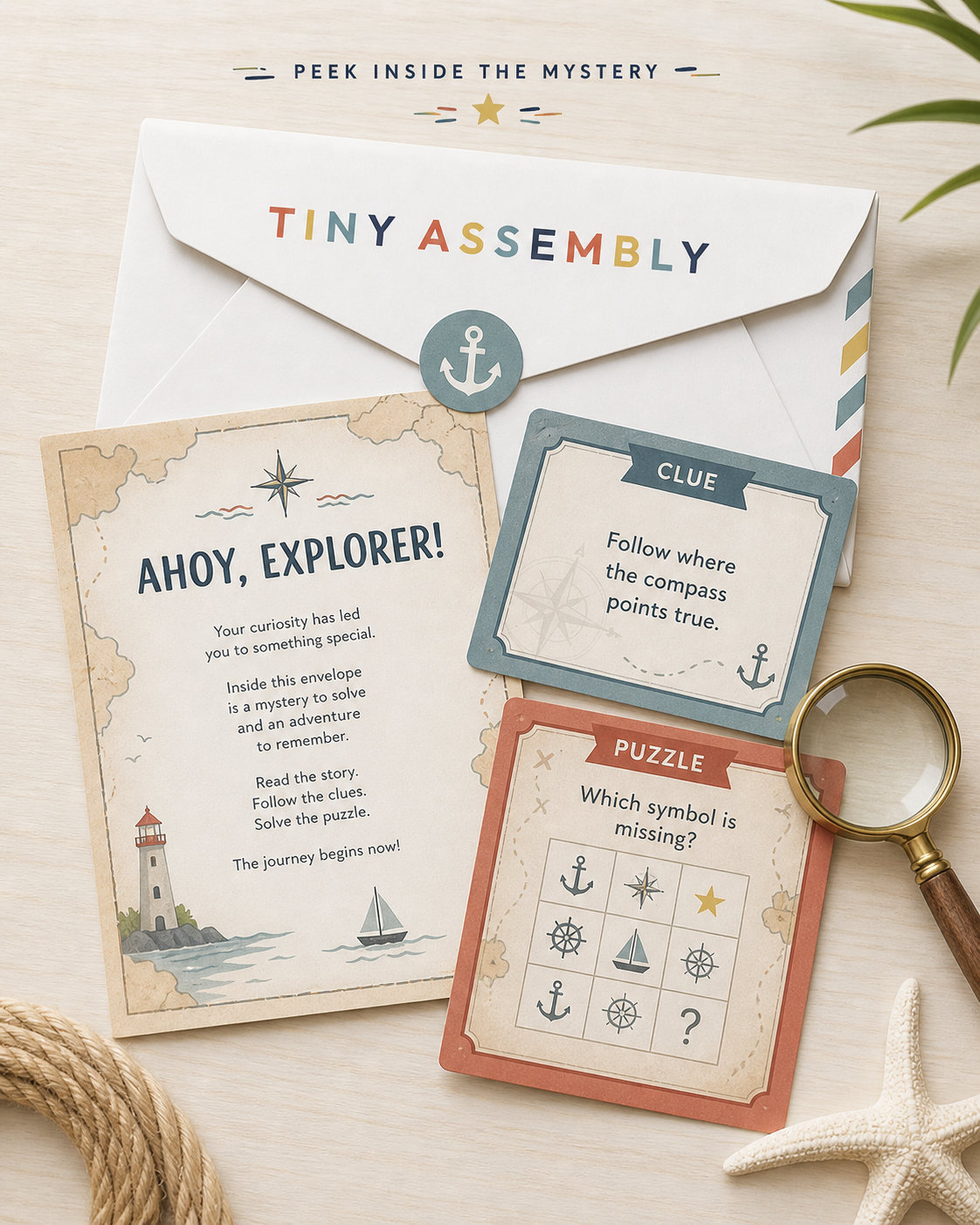 Tiny Assembly treasure kit adventure contents